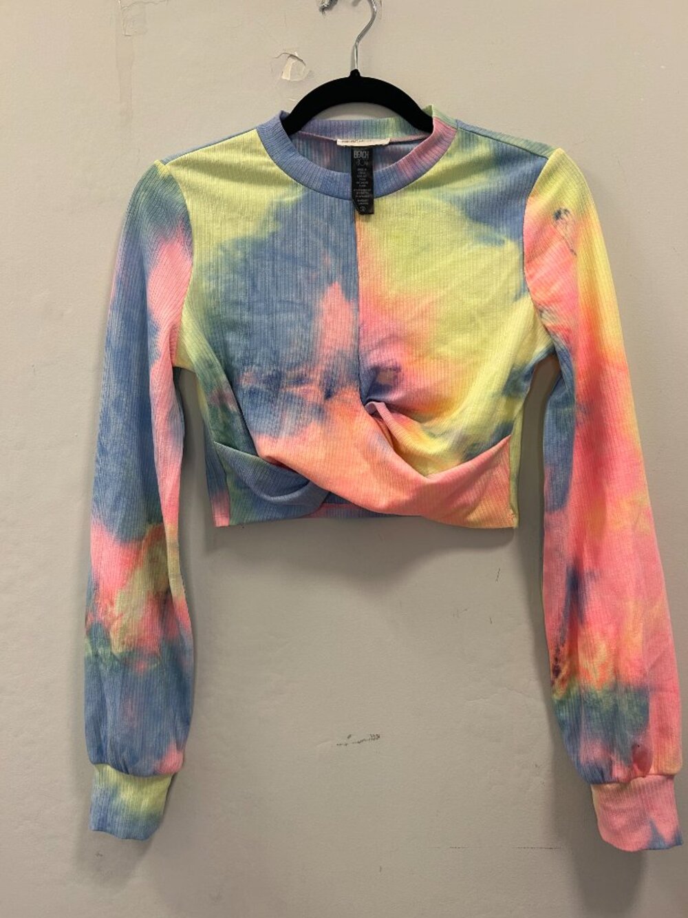 LoveShackFancy x Beach Riot “The Marley” Crop Top-Rainbow Tie-Dye